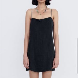 Zara Black Mini Slip Dress